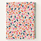 Personalisierter Name Farbenfrohe botanische Schri Notizblock (Rückseite)