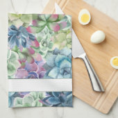 Personalisierter Name Farbige Aquarellfarben Geschirrtuch (Viertel Falte)