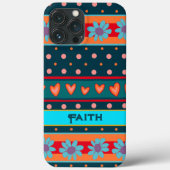 Personalisierter Name Farbiger Blumenspass Case-Mate iPhone Hülle (Rückseite)