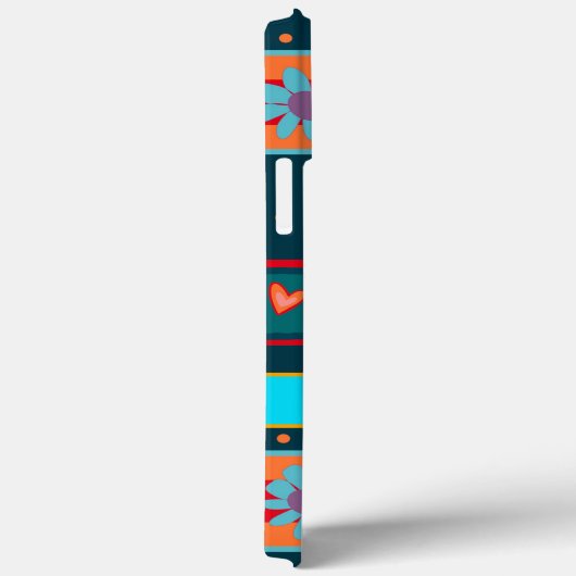 Personalisierter Name Farbiger Blumenspass Case-Mate iPhone Hülle (Rückseite / Rechts)