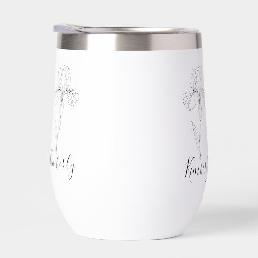 Personalisierter Name Februar Iris Geburtsdatum Bl (Rechts)