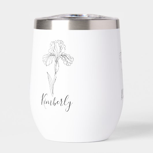 Personalisierter Name Februar Iris Geburtsdatum Bl (Vorderseite)