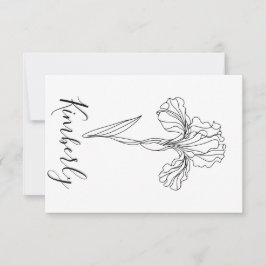 Personalisierter Name Februar Iris Geburtsdatum Bl Einladung