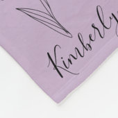 Personalisierter Name Februar Iris Geburtsdatum Bl Fleecedecke (Ecke)