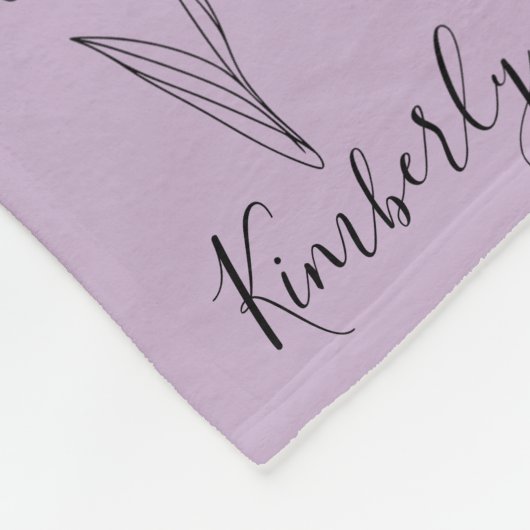 Personalisierter Name Februar Iris Geburtsdatum Bl Fleecedecke (Ecke)