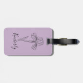 Personalisierter Name Februar Iris Geburtsdatum Bl Gepäckanhänger (Rückseite horizontal)