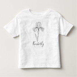 Personalisierter Name Februar Iris Geburtsdatum Bl Kleinkind T-shirt
