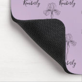 Personalisierter Name Februar Iris Geburtsdatum Bl Mousepad (Ecke)