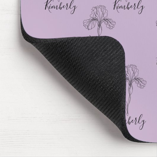 Personalisierter Name Februar Iris Geburtsdatum Bl Mousepad (Ecke)