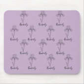Personalisierter Name Februar Iris Geburtsdatum Bl Mousepad (Vorne)