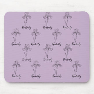 Personalisierter Name Februar Iris Geburtsdatum Bl Mousepad