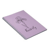 Personalisierter Name Februar Iris Geburtsdatum Bl Notizblock (Rechte Seite)