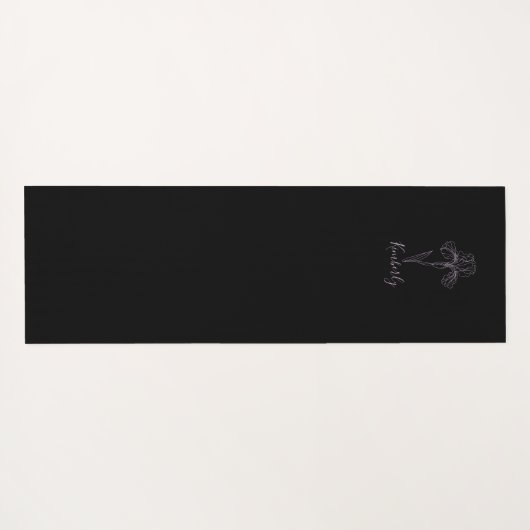 Personalisierter Name Februar Iris Geburtsdatum Bl Yogamatte (Rückseite (Horizontal))