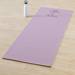 Personalisierter Name Februar Iris Geburtsdatum Bl Yogamatte