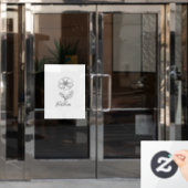 Personalisierter Name Februar Primrose Geburtsdatu Fensteraufkleber (Büro Tür)