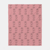 Personalisierter Name Februar Primrose Geburtsdatu Fleecedecke (Vorderseite)