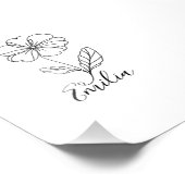 Personalisierter Name Februar Primrose Geburtsdatu Fotodruck (Ecke)