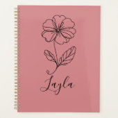 Personalisierter Name Februar Primrose Geburtsdatu Planer (Vorderseite)