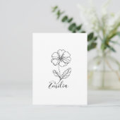 Personalisierter Name Februar Primrose Geburtsdatu Postkarte (Stehend Vorderseite)