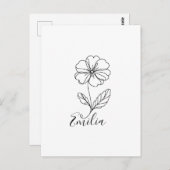 Personalisierter Name Februar Primrose Geburtsdatu Postkarte (Vorne/Hinten)