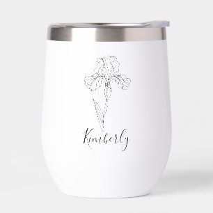Personalisierter Name Februar Schwertlilie Geburts