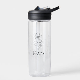 Personalisierter Name Februar Veilchen Geburtstags Trinkflasche
