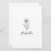 Personalisierter Name Februar violett Geburtstag B Einladung (Vorne/Hinten)