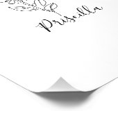 Personalisierter Name Februar violett Geburtstag B Fotodruck (Ecke)