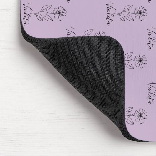 Personalisierter Name Februar violett Geburtstag B Mousepad (Ecke)