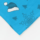 Personalisierter Name Feuerwehrauto blaue Weihnach Fleecedecke (Ecke)