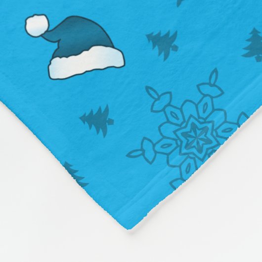 Personalisierter Name Feuerwehrauto blaue Weihnach Fleecedecke (Ecke)