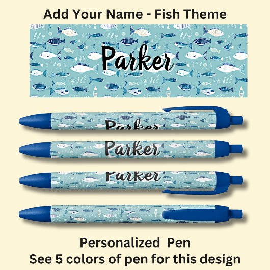 Personalisierter Name, Fischfang Überfischung Kugelschreiber