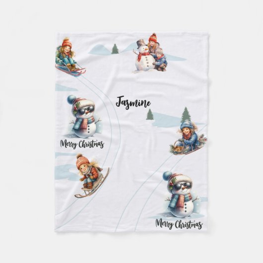 Personalisierter Name Fleece Blanket (Vorderseite)