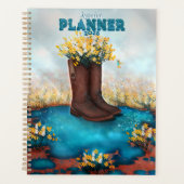 Personalisierter Name: Floral Boot with Humming bi Planer (Vorderseite)