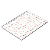 Personalisierter Name Floral Notizblock (Linke Seite)