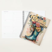 Personalisierter Name Floral Wasserfarben Garten Planer (Anzeige)