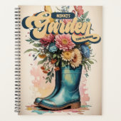 Personalisierter Name Floral Wasserfarben Garten Planer (Vorderseite)
