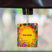 Personalisierter Name Floral Yellow Inspirivity Keramikornament