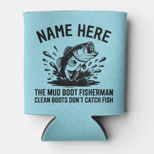 Personalisierter Name Forellenangler Dosenkühler (Vorderseite)