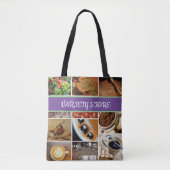 Personalisierter Name Foto Collage Kaffee trinken Tasche (Vorderseite)