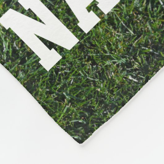Personalisierter Name Foto Fußball-Grasjunge Fleecedecke (Ecke)