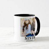 Personalisierter Name Foto Schwester Tasse (VorderseiteRechts)
