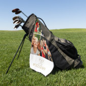Personalisierter Name FotoCollage Golfhandtuch (Gras)