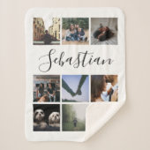 Personalisierter Name FotoCollage Sherpadecke (Vorderseite)