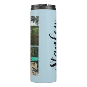 Personalisierter Name Fotovorlage Thermal Tumbler Thermosbecher (Rückseite)