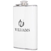 Personalisierter Name Fox und Golf Ball Flachmann (Links)