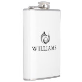 Personalisierter Name Fox und Golf Ball Flachmann (Rechts)