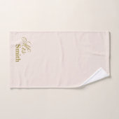 Personalisierter Name Frau Smith Gold Blush Handtuch (Handtuch)