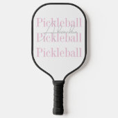 Personalisierter Name Frauenpinzette Pickleball Schläger (Rückseite)
