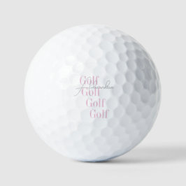 Personalisierter Name Frauenrosa Golfball